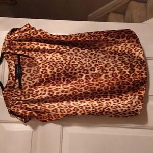 NWOT plus size women's leopard print blouse size 20W